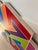 Vintage Large Hard Edge Abstract Op Art Geometric Shaped Painting, Manner of Frank Stella For Sale - Image 11 of 12