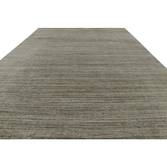 2010s Rug & Kilim’s Textural Oversized Rug With Sage Green Tones and Striae For Sale - Image 5 of 8