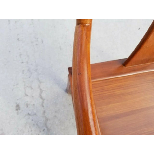 Brown Henredon Style Asian Chinoiserie Solid Wood Dining Accent Desk Armchair For Sale - Image 8 of 12