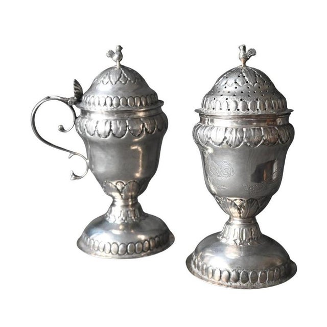 Silver Spice Jugs by Mathieu Guillaume, Liège, Belgium, 1785-1790, Set of 2 For Sale - Image 12 of 12