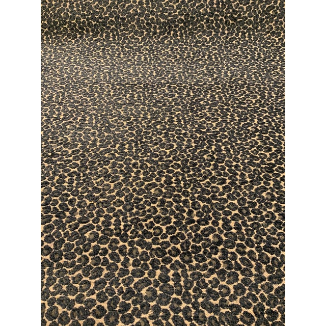 Kravet Modern Navy Blue and Gray Chenille Leopard Print 35669.505