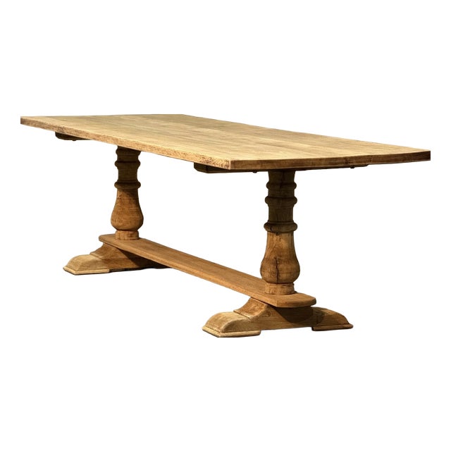 Large Oak Farmhouse Dining Table, 1925 For Sale