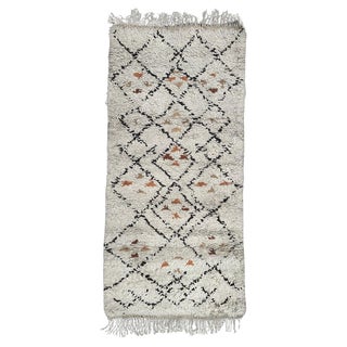 Small Mid-Century Moroccan Tribal Beni Ouarain Rug, 1940s For Sale