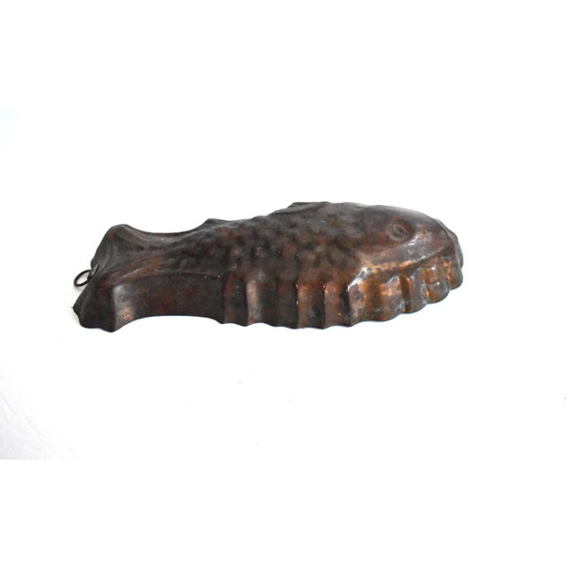 Early 20th Century Antique Copper Tin-Lined Fish Mould For Sale - Image 5 of 10