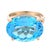 Vintage 14K Gold Blue Topaz Cocktail Ring, size 7.5. Ring features a vibrant oval-cut blue topaz in a sky-blue hue,...