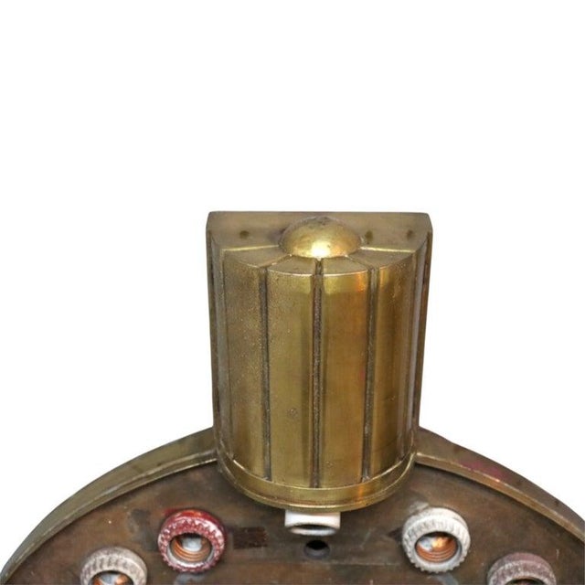 Metal 1930s Oversized Art Deco Brass Architectural Theater Lighting Sconces - Set of 4 For Sale - Image 7 of 7