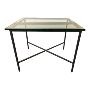 Iron and Glass Side Table