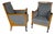 Pair of Consulat Mahogany and Ebonised Wood Bergères, Circa 1800 For Sale
