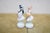 Herend Pair Vintage Herend Hungary Fine Porcelain Folk Miniature Figurines Man & Woman For Sale - Image 4 of 10