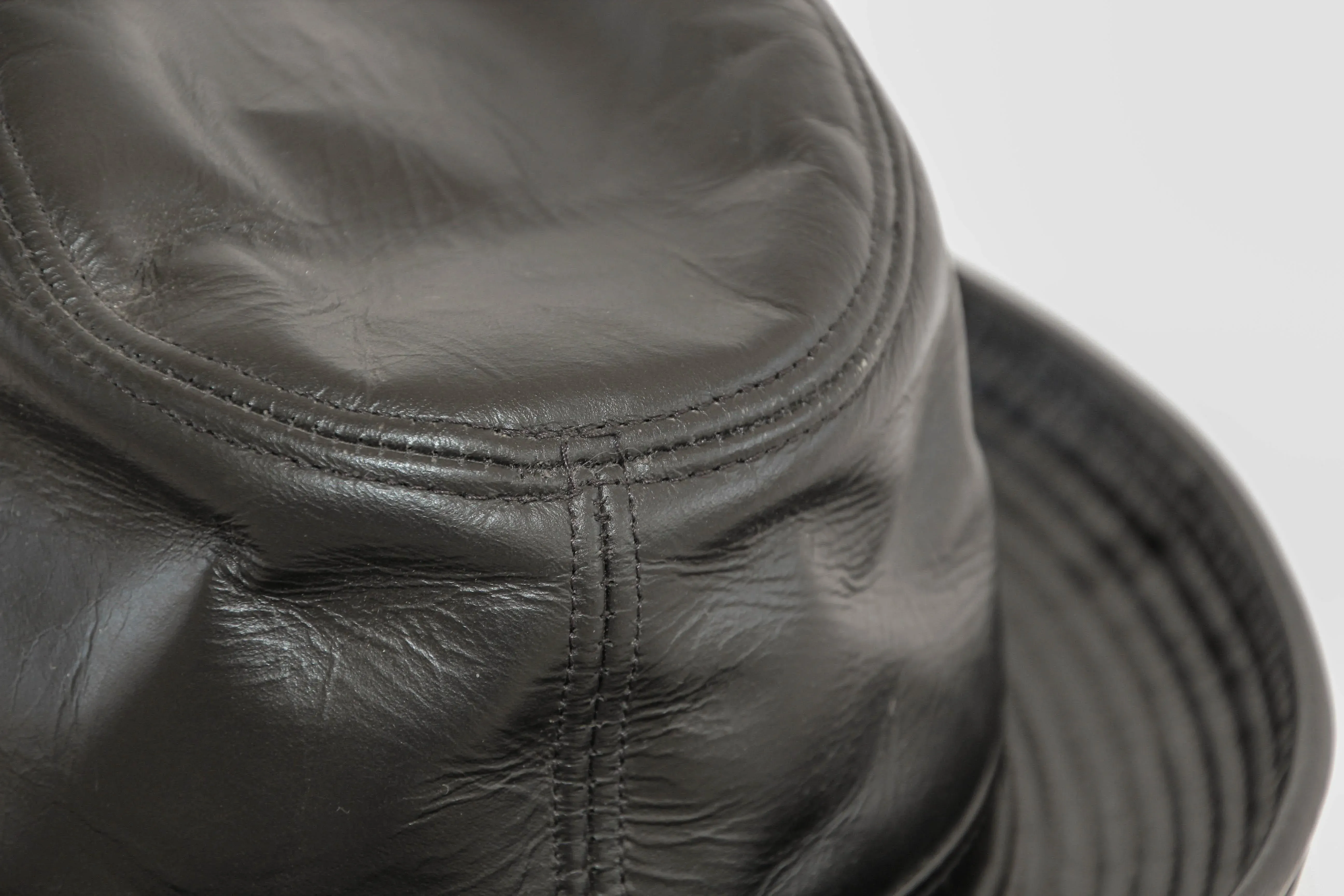 1980's New York Winner Lambskin Leather Fedora Hat | Chairish