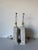 Sculpture Materials 1980’s Vintage Postmodern Geometric Plaster Table Lamps – A Pair For Sale - Image 7 of 13