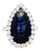 Alexander Beverly Hills Gia 7.76ct Pear Shape Ceylon Sapphire & Diamond Ring 18k, Size 6.5 For Sale