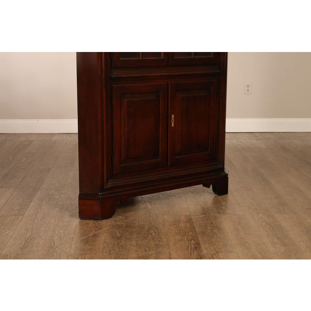 Statton Georgian Style Old Towne Cherry Corner Cabinet For Sale - Image 11 of 18