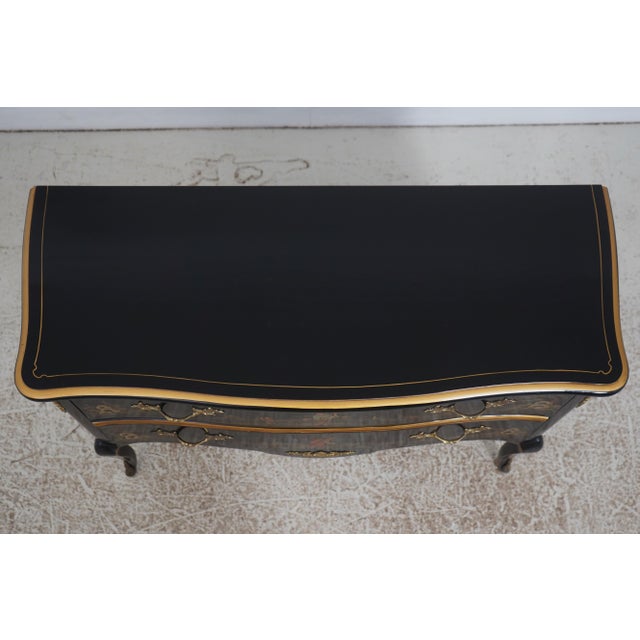 1980s Century Chinoiserie Decorated 2 Drawer Commode For Sale - Image 5 of 18