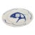 Vintage Mid-Century Chinese Blue and White Porcelain Carp Fish Salad Plate For Sale
