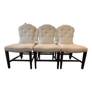 Set of 6 Lillian August Arden Park Side Chairs With Perennials Upholstery For Sale