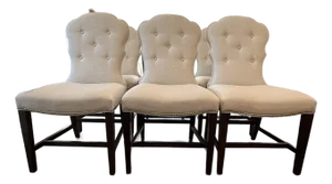 Set of 6 Lillian August Arden Park Side Chairs With Perennials Upholstery