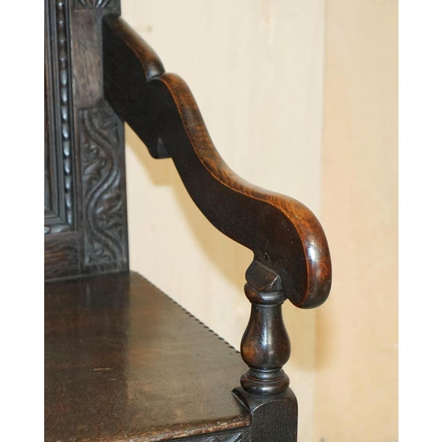 Wainscot Armchair in Oak, Northern England, 1686 For Sale - Image 11 of 18