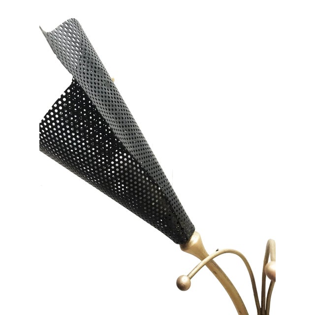 1950s Perforated Iron & Brass Sconce, 1950s For Sale - Image 5 of 18