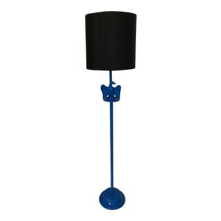 Vintage Royal Blue Federal Style Eagle Floor Lamp For Sale
