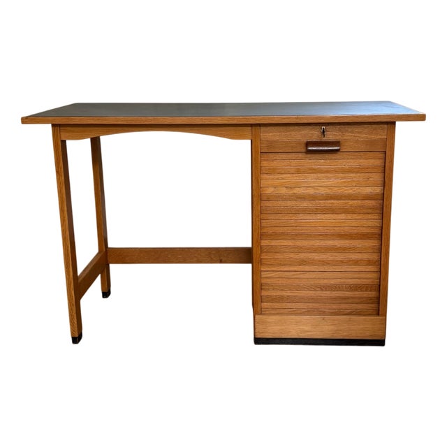 Art Deco Amsterdamse School Desk, the Netherlands, 1950s For Sale