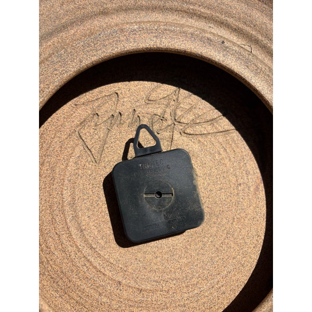 Late 20th Century Vintage Southwest Stoneware Desert Cactus Outdoor Thermometer Artist Signed For Sale - Image 5 of 5