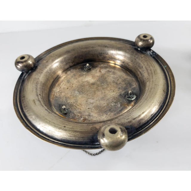 19th Century English Sheffield Silverplate Inkwell With Eagle Finial and Griffin Legs For Sale - Image 14 of 15