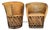 Enhance your space with this distinctive pair of vintage mid-century Mexican Equipale barrel chairs. Perfect for bringing...