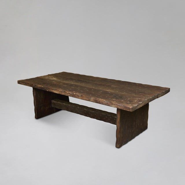 Vintage Rustic Handmade Weathered Pine Coffee Table For Sale In Los Angeles - Image 6 of 6