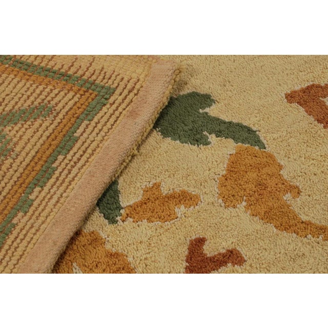 Textile Vintage Spanish Rug in Gold, With Geometric Patterns, From Rug & Kilim For Sale - Image 7 of 7