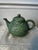 Art Nouveau Vintage Bordallo Pinheiro Majolica Greanium Green Teapot For Sale - Image 3 of 6