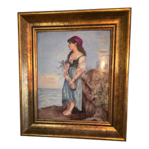 Vintage KPM Plaque Style Mid Century Era Painting
