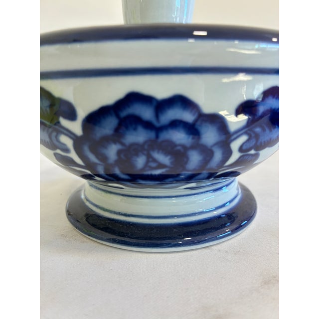 Vintage the Bombay Company Blue and White Lidded Dish For Sale In Oklahoma City - Image 6 of 10