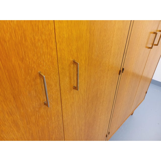Tan Vintage Tan Oak Wardrobe, 1960s For Sale - Image 8 of 18