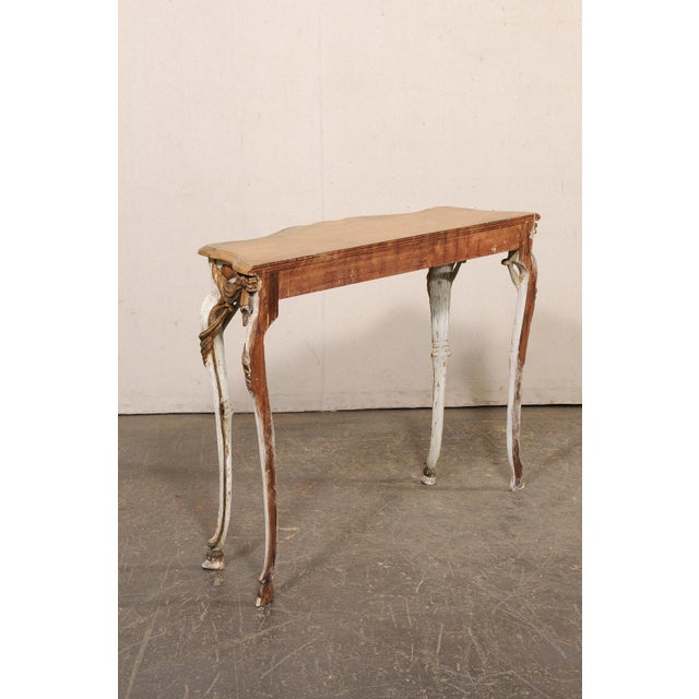Mid 20th Century Mid 20th Century Italian Console W/ Lovely Swag Carved Skirt For Sale - Image 5 of 10