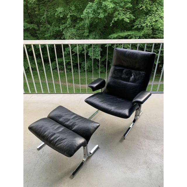 Leather DS 2030 Armchairs with Ottoman by Hans Eichenberger for de sede, 1990s, Set of 2 For Sale - Image 10 of 16