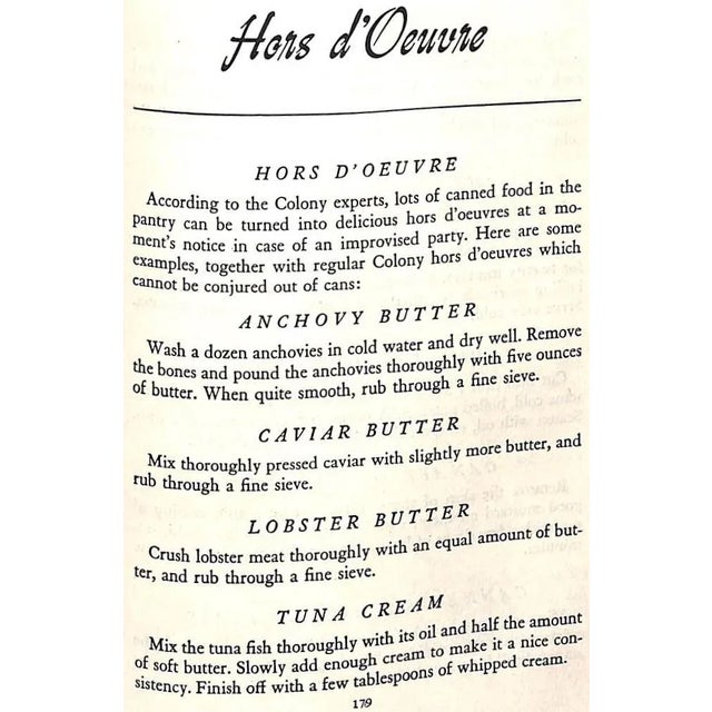 1940s "The Colony: Portrait of a Restaurant - And Its Famous Recipes" 1945 Brody, Iles For Sale - Image 5 of 6