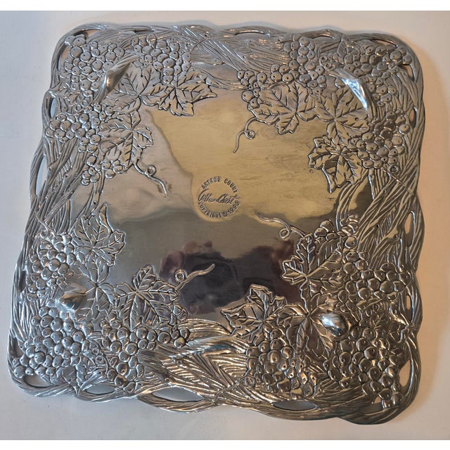 Vintage Arthur Court Grapevine Platter For Sale - Image 6 of 17