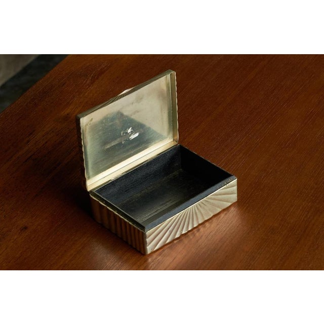 Art Deco Box in Silver Plate, 1950s For Sale - Image 9 of 10