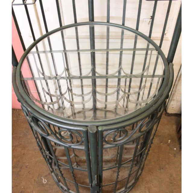 Antique Style Iron Wine Cabinet For Sale - Image 4 of 6