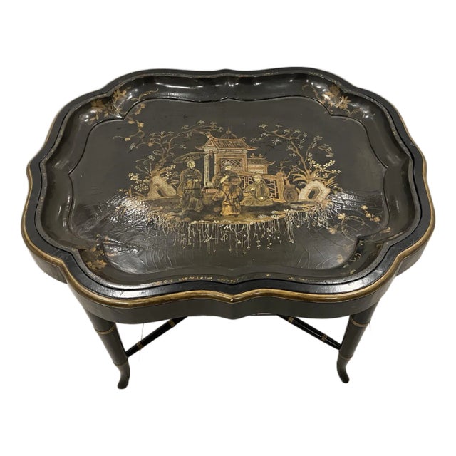 Antique Chinoisere Tray Table For Sale