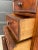 Chestnut 19th Century French Walnut Marquetry Nightstand With Marble Top and Original Casters For Sale - Image 8 of 11