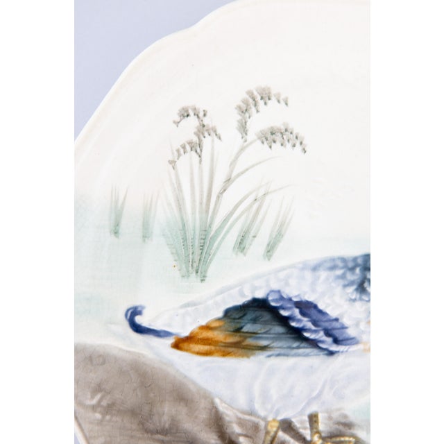 Boulanger 19th Century French Choisy Le Roi Majolica Mallard Duck Plate For Sale - Image 4 of 8