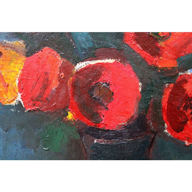 Aleksandr Rodin, Flowers, Oil on Cardboard, 1970s For Sale - Image 6 of 8