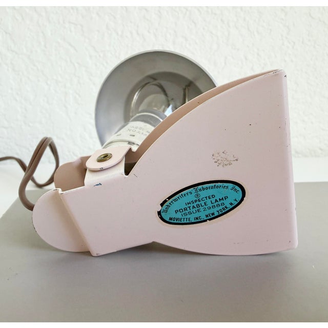Metal 1950s Pink Mini Clip Light For Sale - Image 7 of 7