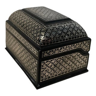Indian Bidri Sterling Overlay Casket For Sale