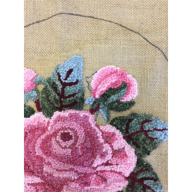 1980s 1980s Vintage Punch Needle Embroidery Pillow Covers - A Pair For Sale - Image 5 of 9