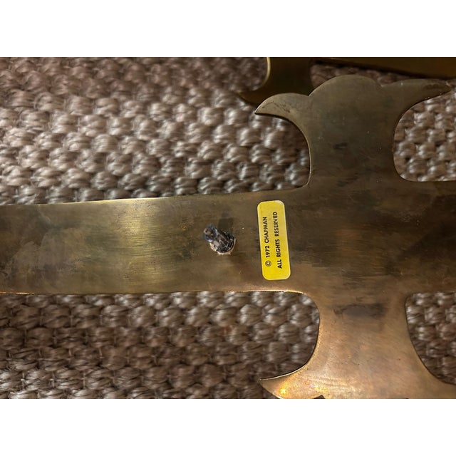 Gothic 1970s Gothic Chapman Solid Brass Sconces - Set of 2 For Sale - Image 3 of 7