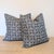 Blue Clarence House Vietri Blue on Linen Pillows- Double Sided Pair For Sale - Image 8 of 9