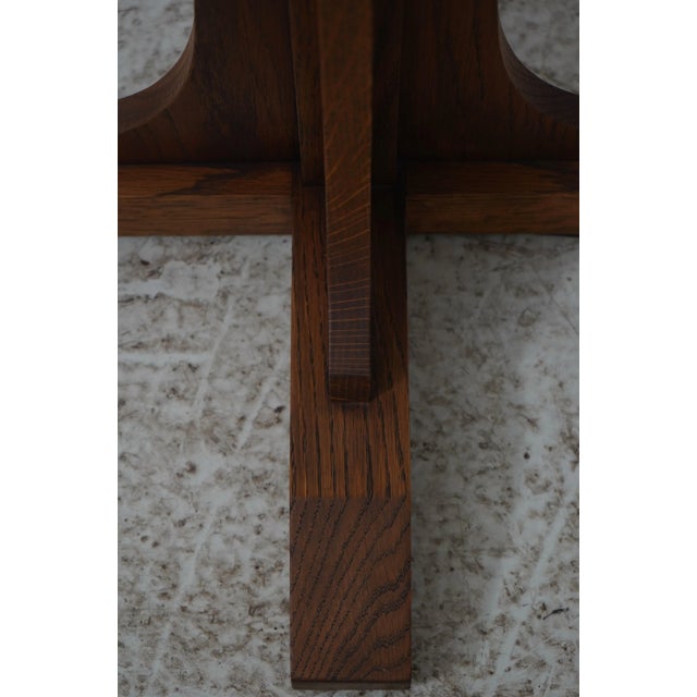 1990s Mission Oak Warren Hile Tall Floor Lamp W. Micah Shade For Sale - Image 5 of 11